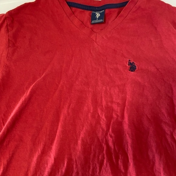 Red polo s mens v neck - Picture 1 of 4